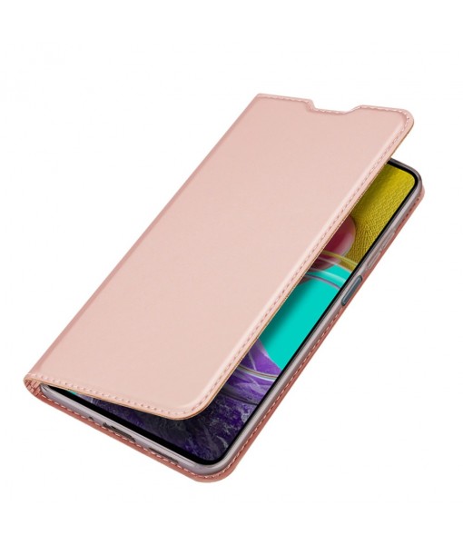 Husa Tip Carte Flip Cu Magnet, Samsung Galaxy A71, Roz